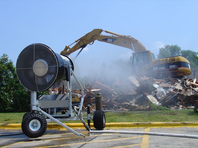 Demolition Dust Control at Hotel Demolition