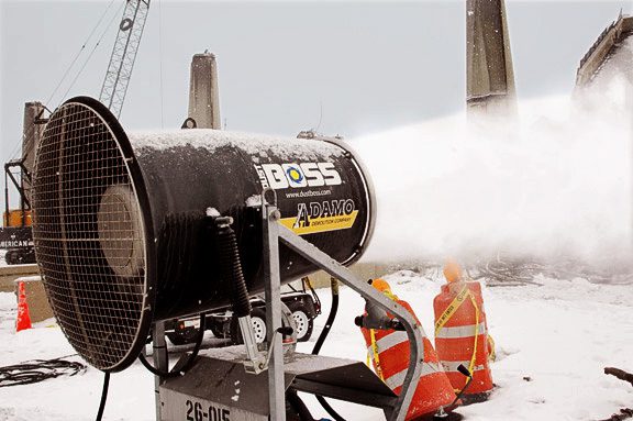 suppress dust at demolition site