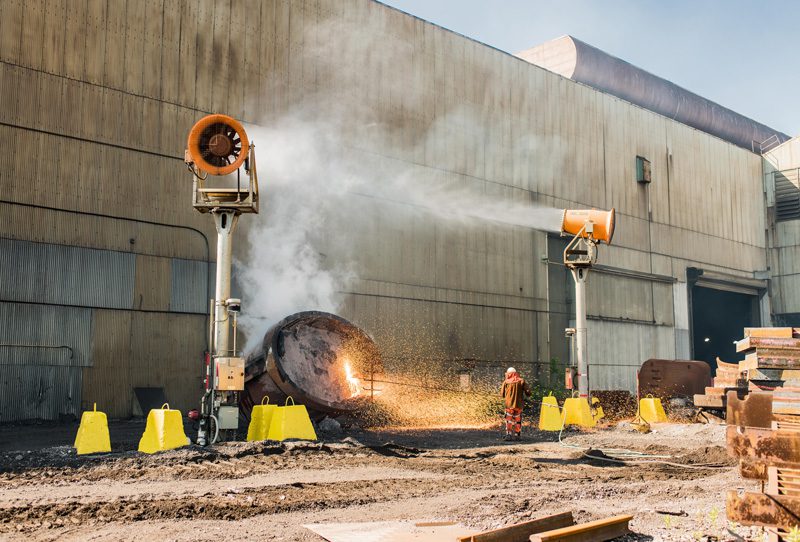 DustBoss Tower Mounted Units in Lancing Operations