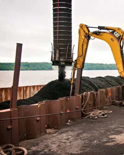 Coal Barge Loading Conveyor With Dust Suppression Ring