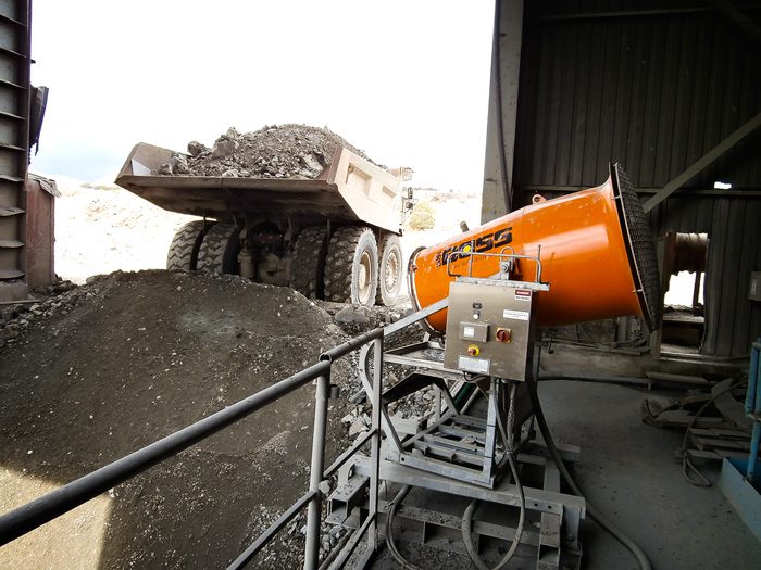 dust suppression at truck dump