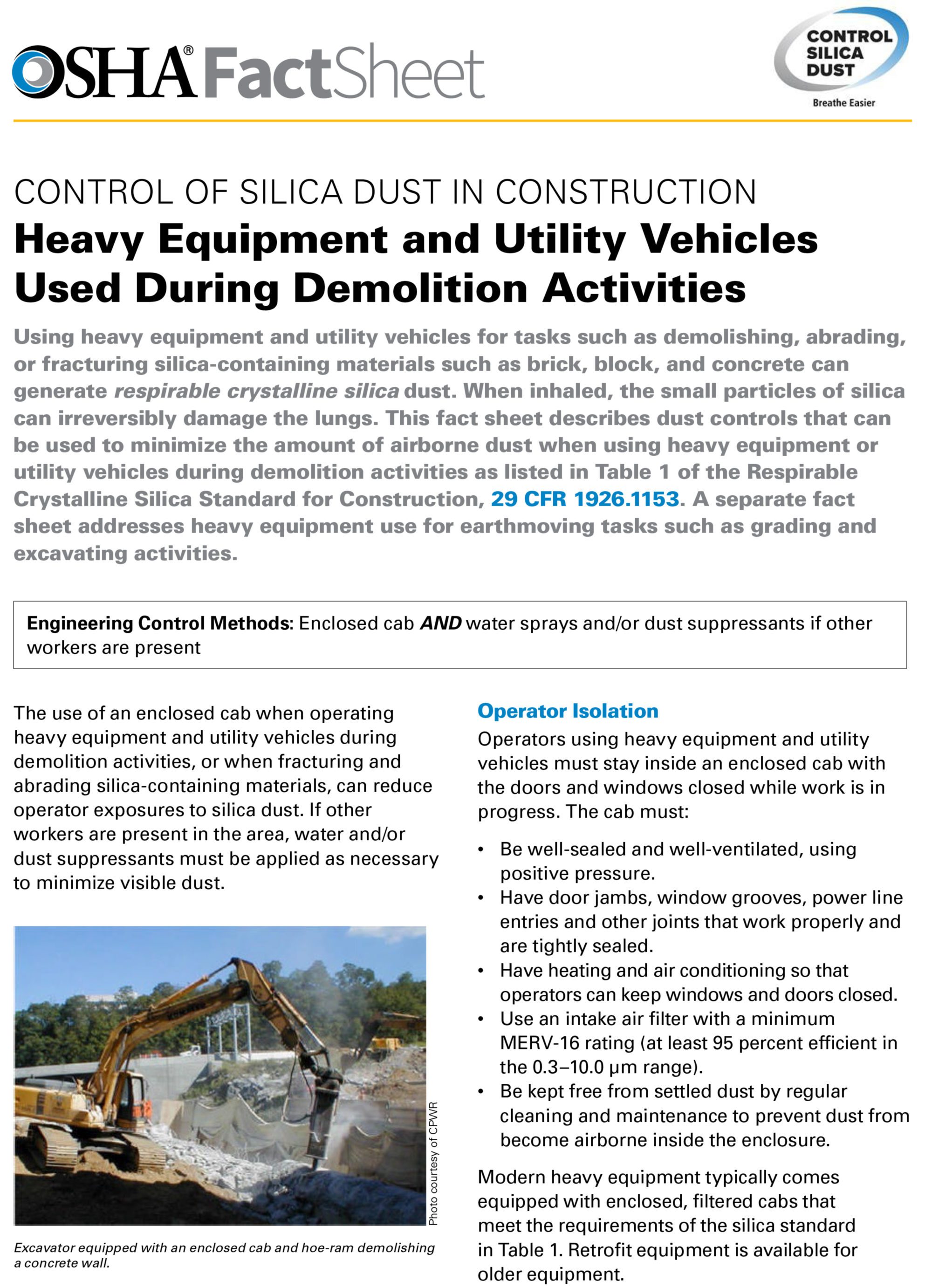 OSHA Silica Fact Sheet BossTek