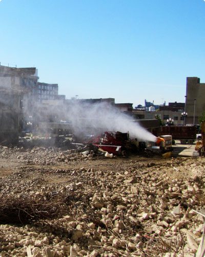 Mobile dust suppression keeps demolition emissions from leaving site