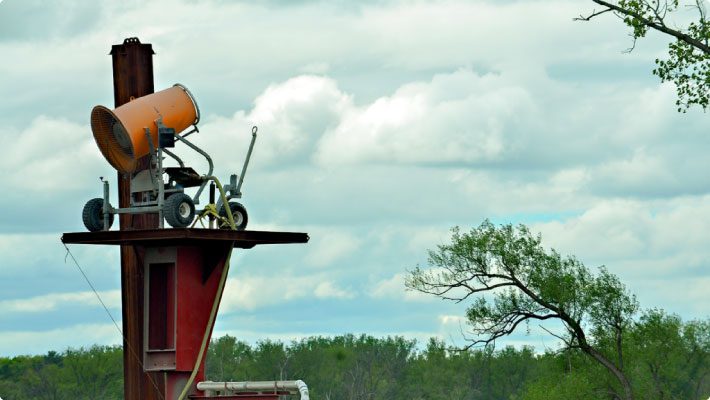 Elevated dust suppression system at port of coeymans