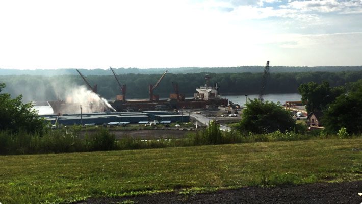 Port of coeymans with dust cannon