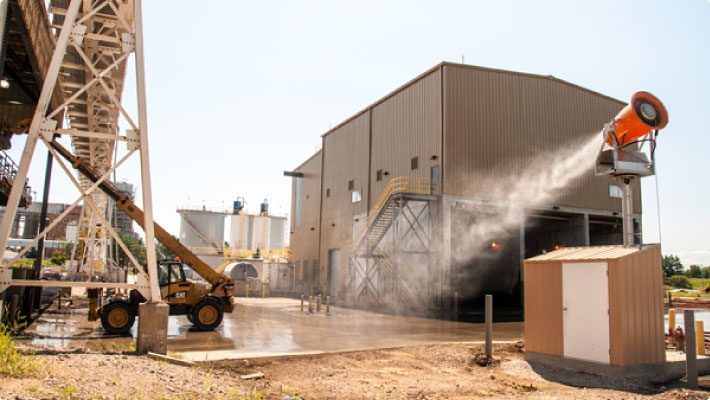 Tower Dust Suppression System At Processing Facility