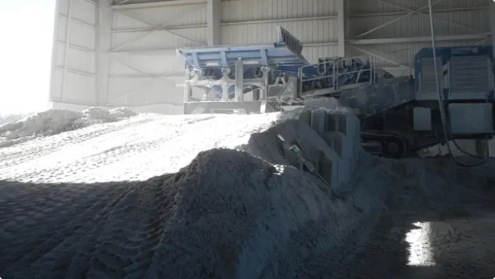 Making gypsum at facility