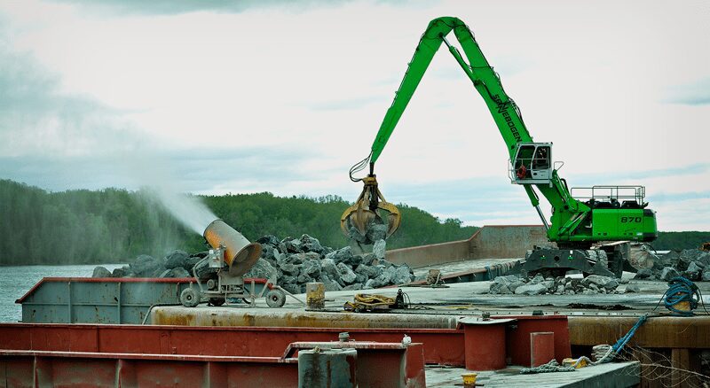 Dust Control at a Port Facility