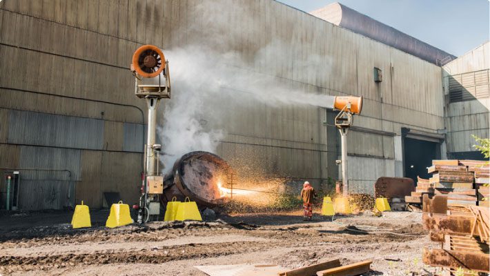 Tower Mount Dust Control