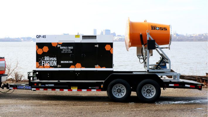 Trailer Mount Dust Control Fusion System At Peoria River