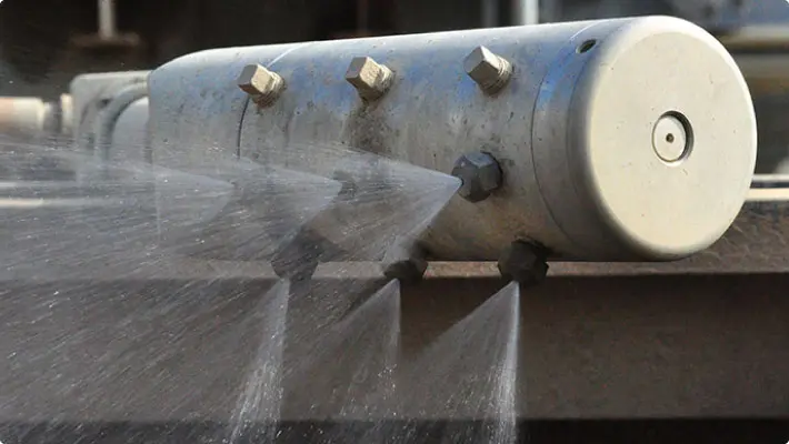 Fixed misting solution at a aggregate facility