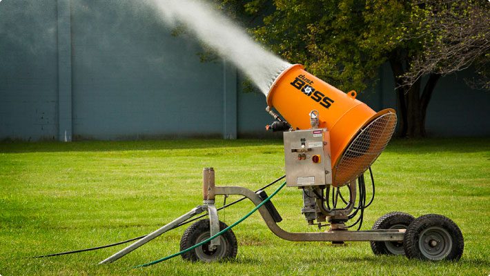 DustBoss DB-30 in field throwing mist