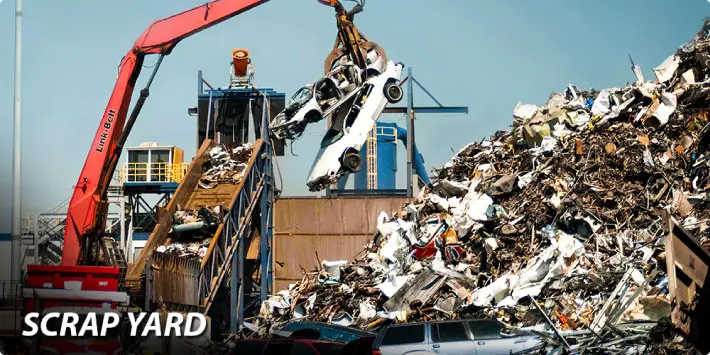 Dust control system at a scrap yard