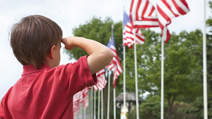 Children-of-Fallen-Patriots-Salute-American-Flag