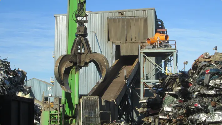 Using DustBoss atomized mist system to control dust emissions from scrap recycling