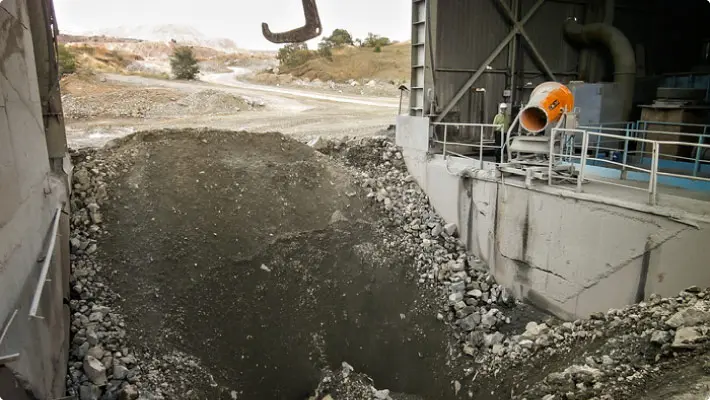 Indoor Crusher Dust Control with DustBoss