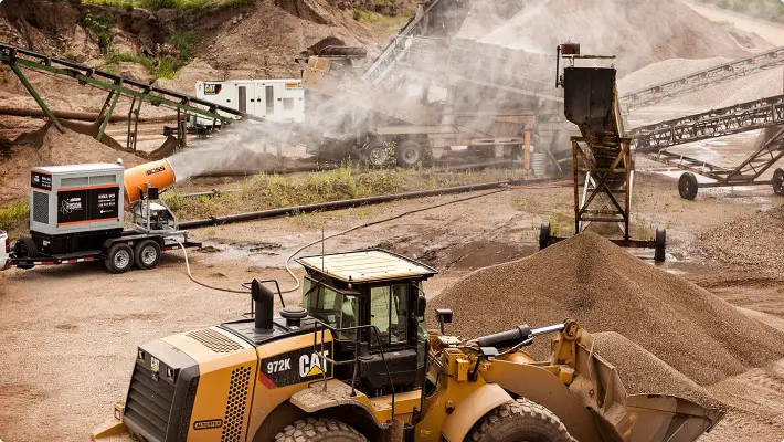 DustBoss DB-60 Fusion offers mobile dust suppression for quarries & aggregate processors