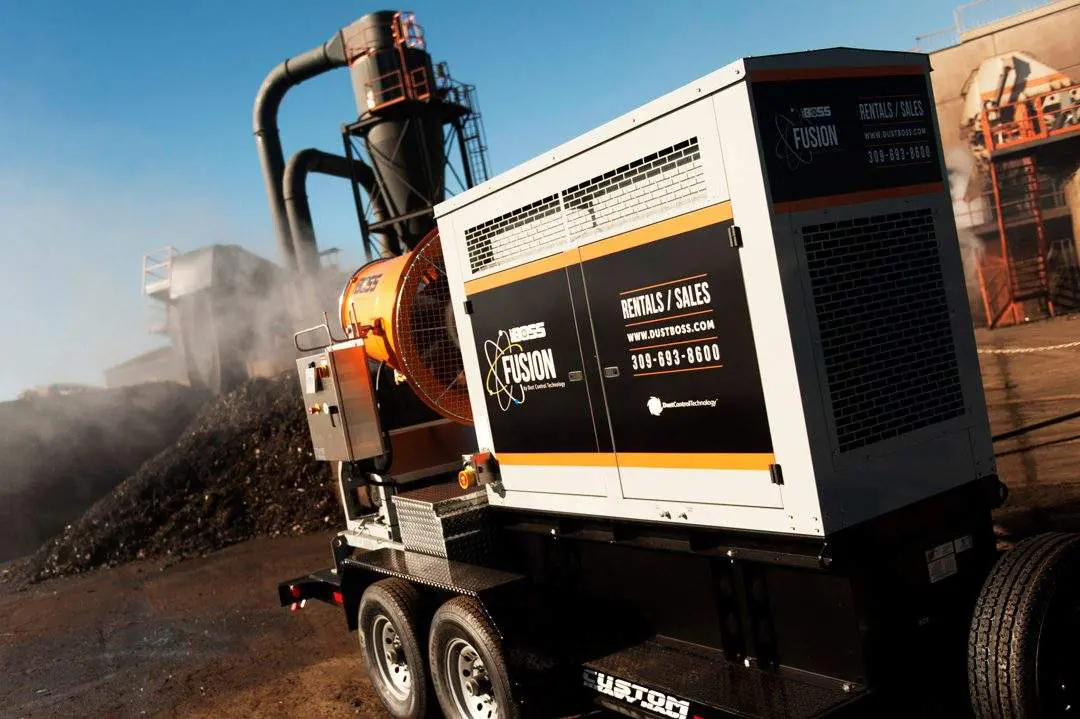 A machine cleans coal, demonstrating dust control in scrap metal recycling in the USA.