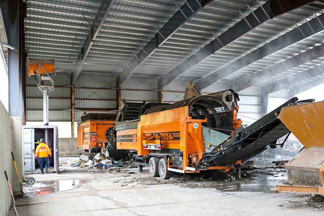 Installing Dust Suppression at the transfer station in the USA